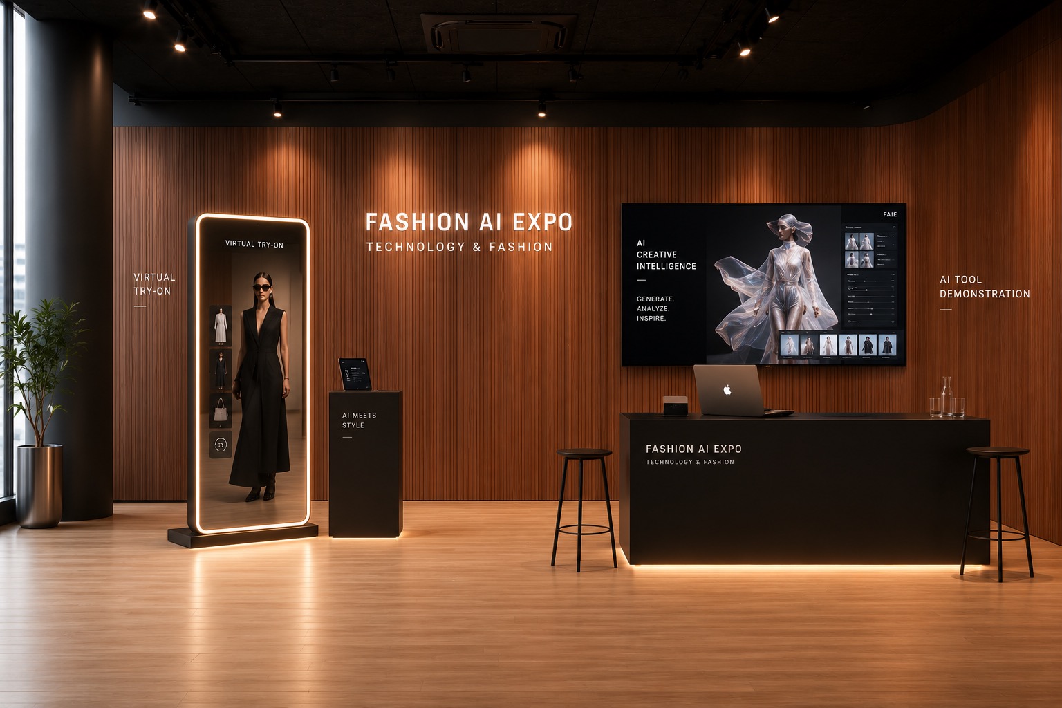 AI technology demo stand, Fashion AI Expo